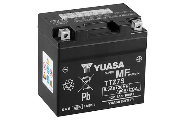 Batterie YUASA TTZ7S AGM 12V 6Ah 90A +D SLA  113 X 70 X 105 PRETE