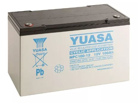 Batterie YUASA 12V 100Ah +G Pb NPL100-12 FR  (1) 407 X 172 X 240