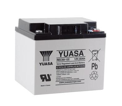 Batterie YUASA 12V 50Ah +D plomb étanche deep cycle   REC50-12  (1)