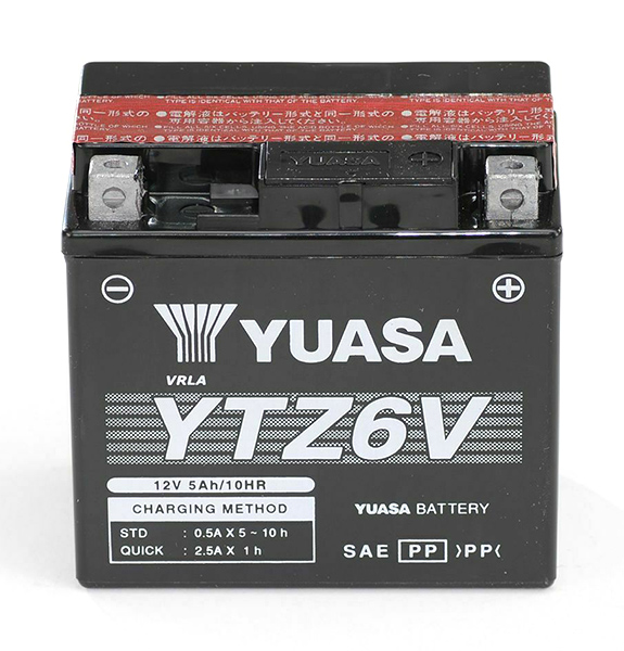 Batterie YUASA YTZ6V/GTZ6V AGM 12V 5Ah 80A+D  SLA 113 X 70 X 105 PACK