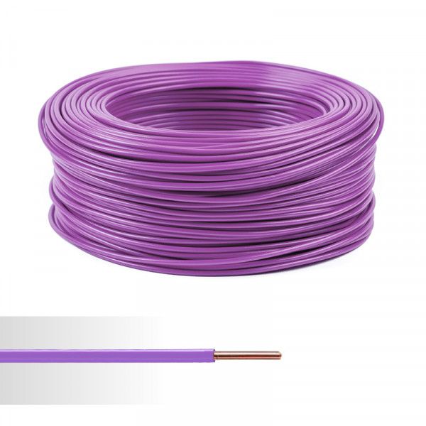 Câble souple HO7VK 1x2mm2 violet boite 25m