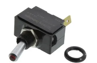 Inter CARLING 12v 20A MOM-OFF-MOM 2P 1led R noir