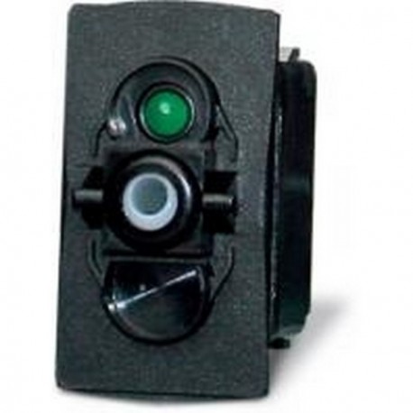 Inter CARLING 24v 15A MOM-OFF-ON 1P 1led R noir