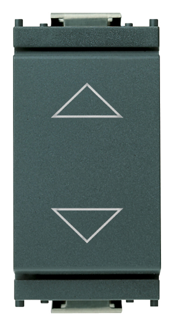 Poussoir double VIMAR idea 10A 2P 2 directions avec flèches gris