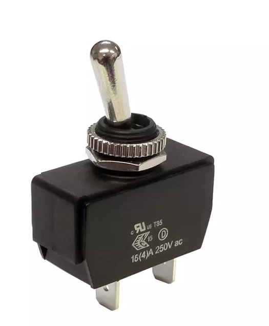 Micro interrupteur à levier ON-OFF-ON métal chromé unipolaire