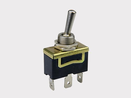 Interrupteur à levier OFF-ON métal chromé faston unipolaire