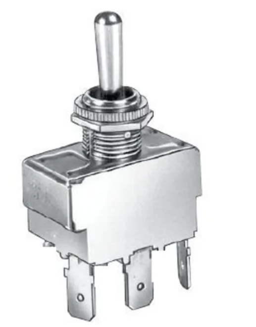 Interrupteur MCI ON-OFF-ON 250v 6A D20mm I-0-II unip noir