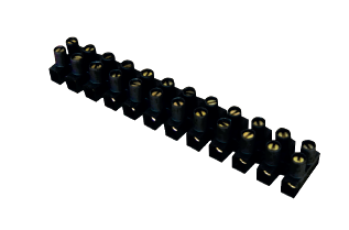 Barrette de dominos 16mm2 12 plots noire