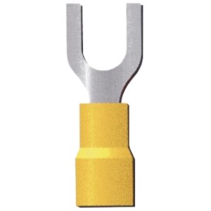 Sachet 100 cosses à fourche jaune 4 à 6mm2 born 5.3