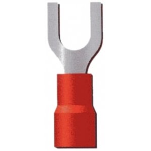 Sachet 100 cosses à fourche rouge 0.25 à 1.5mm2 born 5.3
