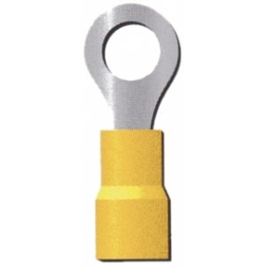 Sachet 100 cosses à œil Ø5 jaune (2.5 à 6mm2)