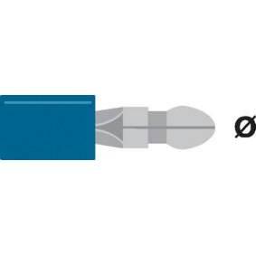 Boite de 100 cosses cylindrique mâle Ø5 bleue (1.5 à 2.5mm2)