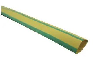 Gaine thermorétractable Ø9,5/4,8mm (1m) vert/jaune