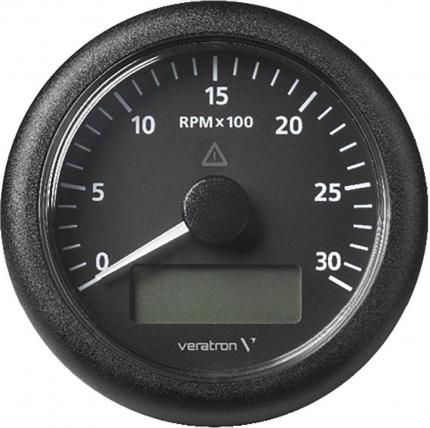 Compte-tours SAN GIORGIO 9/32v 3000t/mn GENE noir/noir