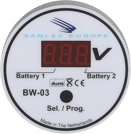 Contrôleur SAMLEX 12/24v D60x20mm pour 1 ou 2 batteries