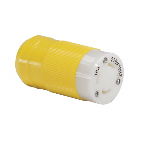 Fiche femelle MARINCO 16A 230V 2P+T plastique jaune