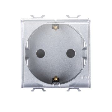 Prise GEWISS 2P+T 16A 250v européenne chorus gris