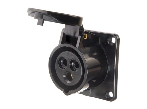 Socle femelle encastrable PHILIPPI 10A 2P plastique noire