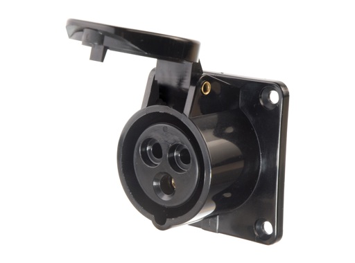 Socle femelle encastrable PHILIPPI 10A 3P plastique noire IP68