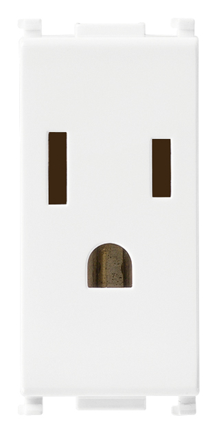 Prise VIMAR plana 2P+T 15A 127v usa blanc