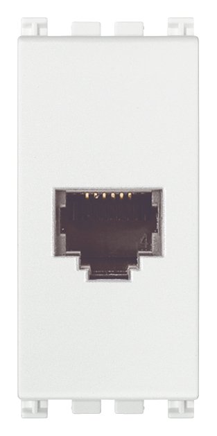 Prise VIMAR plana téléphone RJ12 jack 6/6 blanc