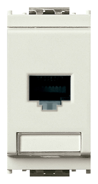 Prise VIMAR téléphone RJ45 Netsafe Cat. 6 blindée idea blanc