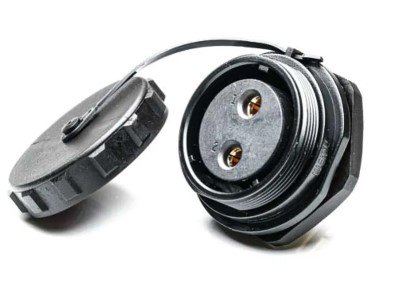 Socle femelle 24v 2P 200A plastique noire