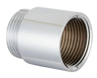 Prolongateur femelle 2P 16A chromé à poser