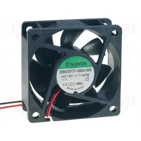 Ventilateur carré 12vdc 41m3/h 60x60x25mm