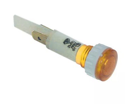 Voyant D10/P8mm led 12v jaune avec fils