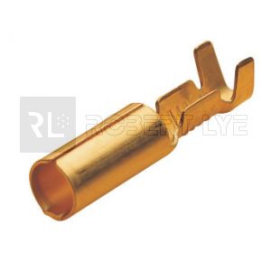 Boite de 100 cosses rondes mâle laiton D.4 (1 à 2.5mm2)