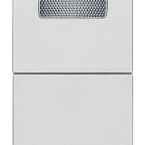 Poussoir 1P NO 10A + voyant blanc gris 20068