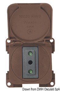 Prise de courant bipolaire marron ITALIE