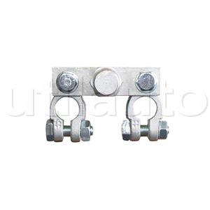 Collier spécial double borne positif Entraxe 55 mm - Laiton étamé