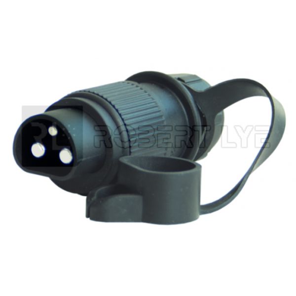 Fiche 3 pôles selon DIN 9680 - Forte intensité - 32 Ampères