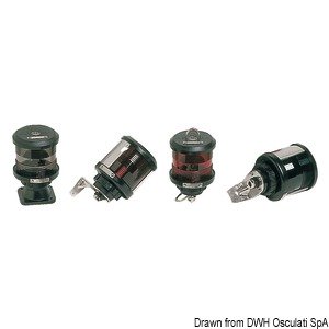 Feu de navigation DHR étrier à paroi vert 25 W