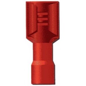 10 cosses thermo clips femelle 6.3mm isolée rouge (0.25 à 1.5mm2)
