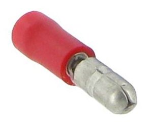 Sachet 10 cosses cylindrique mâle Ø4 rouge (0.25 à 1.5mm2)