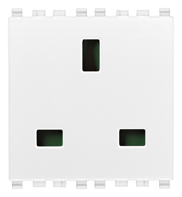 Prise VIMAR PLANA 2P+E anglais blanc 20219.B