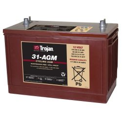 Batterie TROJAN 31AGM ST1000 12V 104Ah 1000A DB 341 X 174 X 234