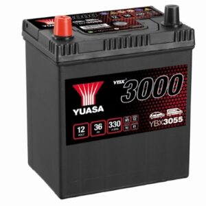 Batterie YUASA YBX3055 12V 36Ah 330A +G B19JX 187 x 127 x 227