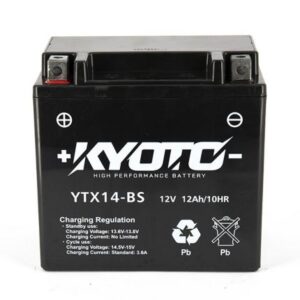 Batterie KYOTO YTX14-BS AGM 12V 12Ah 200A +G SLA 150 X 87 X 145 PRETE