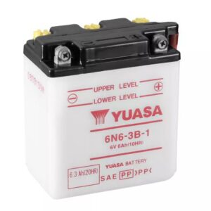 Batterie YUASA  6N6-3B-1 6V 6Ah +D DD  99 X 57 X 111 SECHE