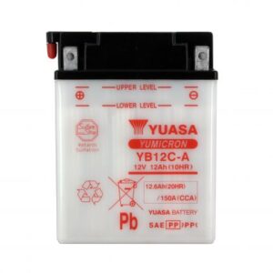 Batterie YUASA YB12C-A 12V 13Ah 165A DG +G  134 X 80 X 175 SECHE