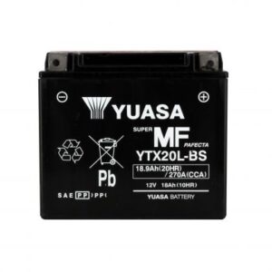 Batterie YUASA YTX20L-BS AGM 12V 18Ah 250A +D  175 X 87 X 155 PACK