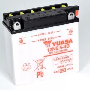 Batterie YUASA 12N5.5-4B 12V 5,5Ah 44A +G DD 138 X 61  X 131 SECHE