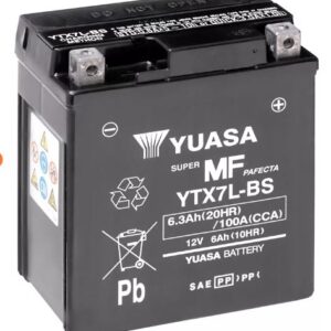 Batterie YUASA YTX7L-BS AGM 12V 6Ah 85A +D  114 X 71 X 131 PACK