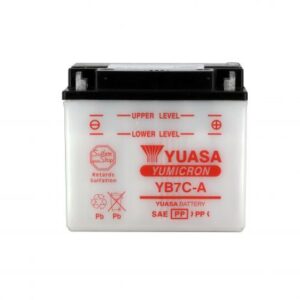Batterie YUASA YB7C-A 12V 8Ah 80A +D  130 X 90 X 114 SECHE