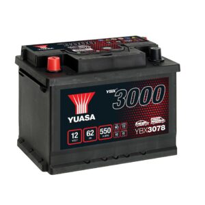 Batterie YUASA  YBX3078 12V 62Ah 550A  L2 +G 242 X 175 X 190
