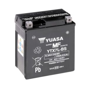 Batterie YUASA YTX7L-BS AGM 12V 6.3Ah 105A+D SLA 114 X 71 X 131 PRETE